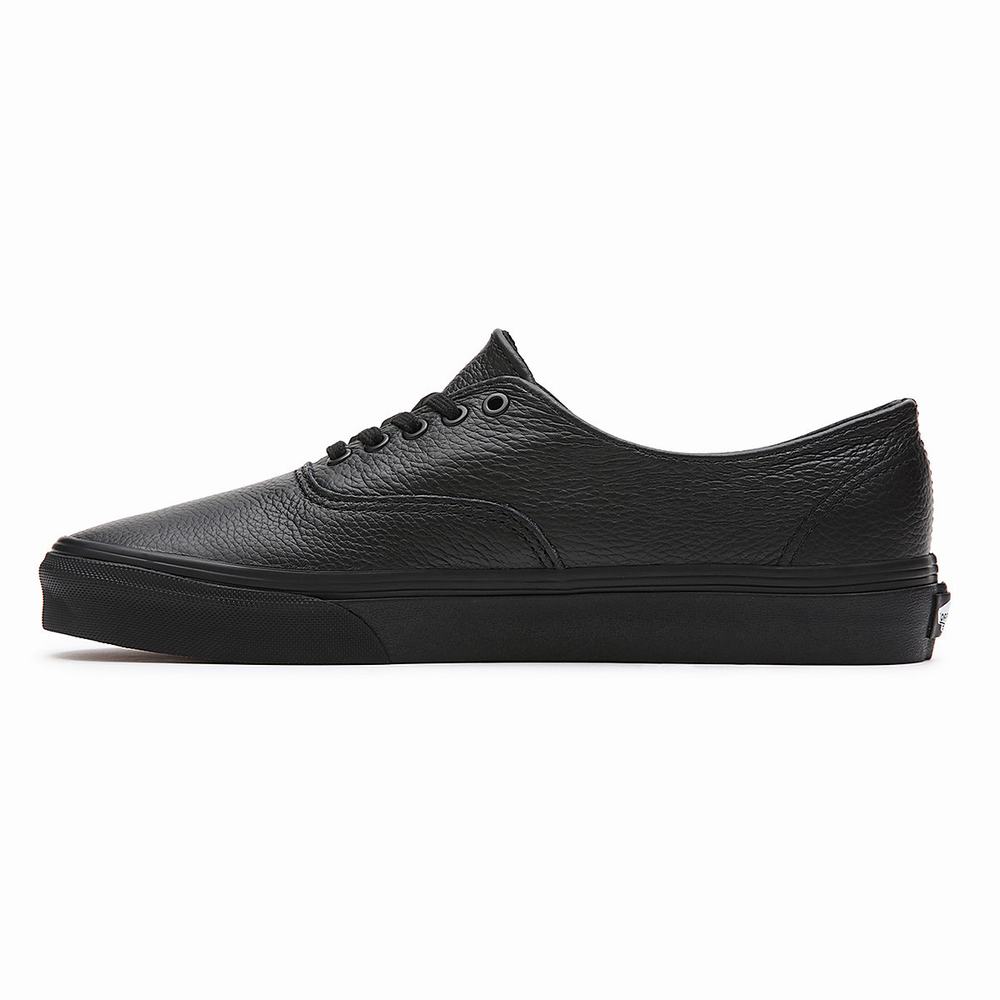 Tenis Vans Premium Leather Authentic Decon Mujer Negras | AGF742309