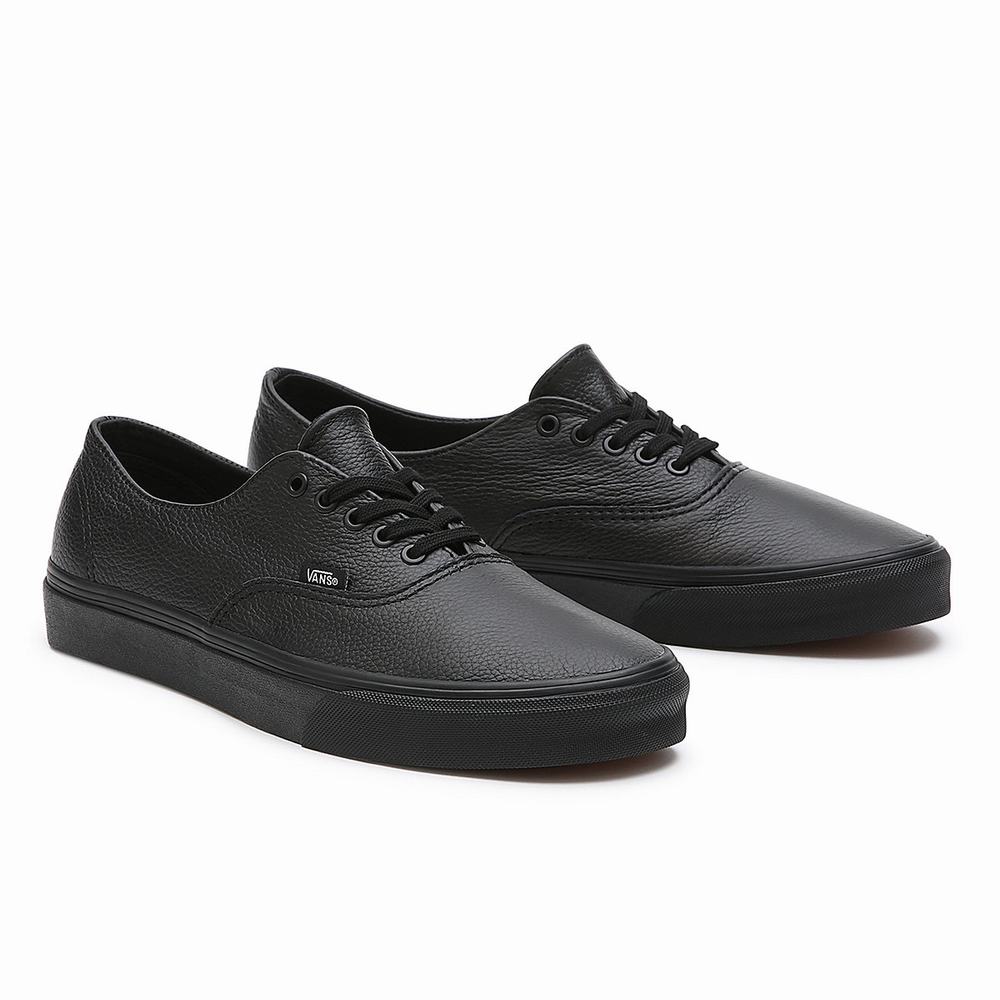 Tenis Vans Premium Leather Authentic Decon Mujer Negras | AGF742309