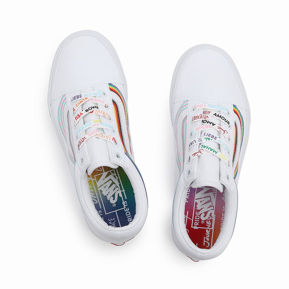 Tenis Vans Pride Old Skool Hombre Blancas | NBP537841