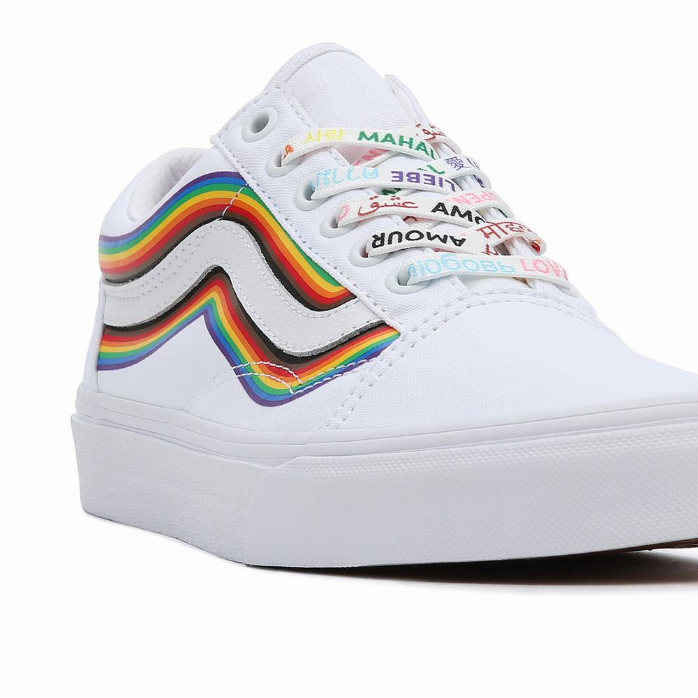 Tenis Vans Pride Old Skool Hombre Blancas | NBP537841