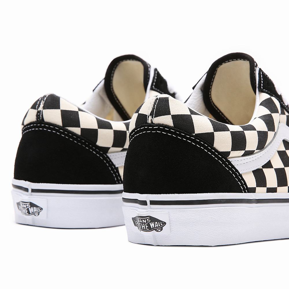 Tenis Vans Primary Check Old Skool Hombre Negras/Blancas | IZM521346