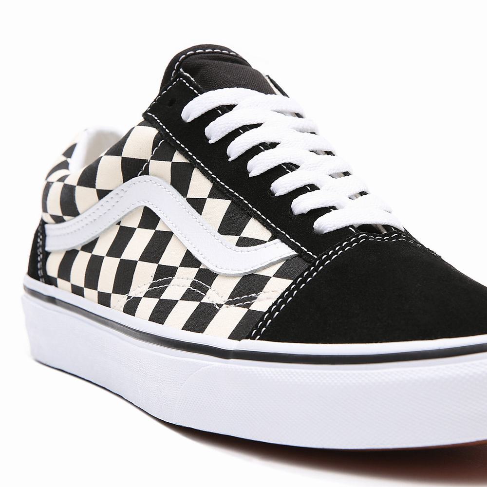 Tenis Vans Primary Check Old Skool Hombre Negras/Blancas | IZM521346