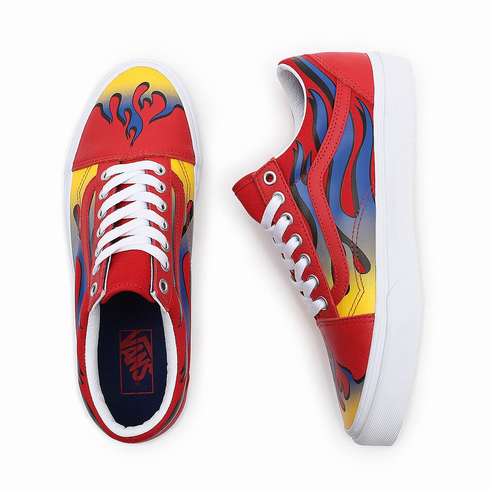 Tenis Vans Racer Old Skool Hombre Rojas | XZK179240