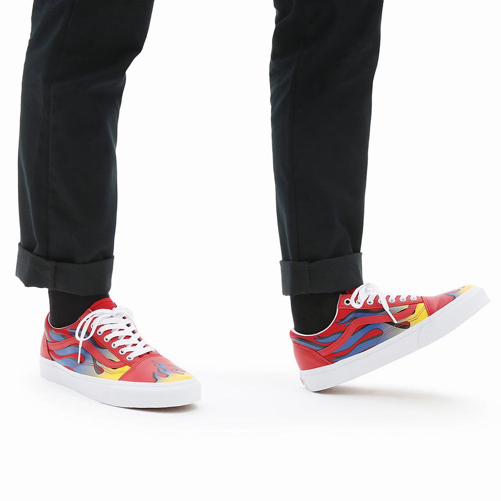 Tenis Vans Racer Old Skool Hombre Rojas | XZK179240