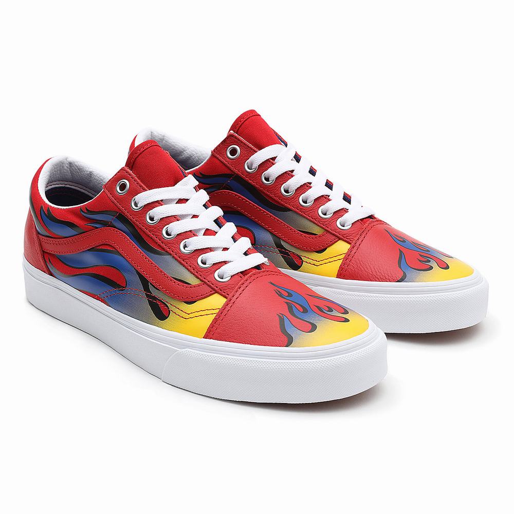 Tenis Vans Racer Old Skool Hombre Rojas | XZK179240