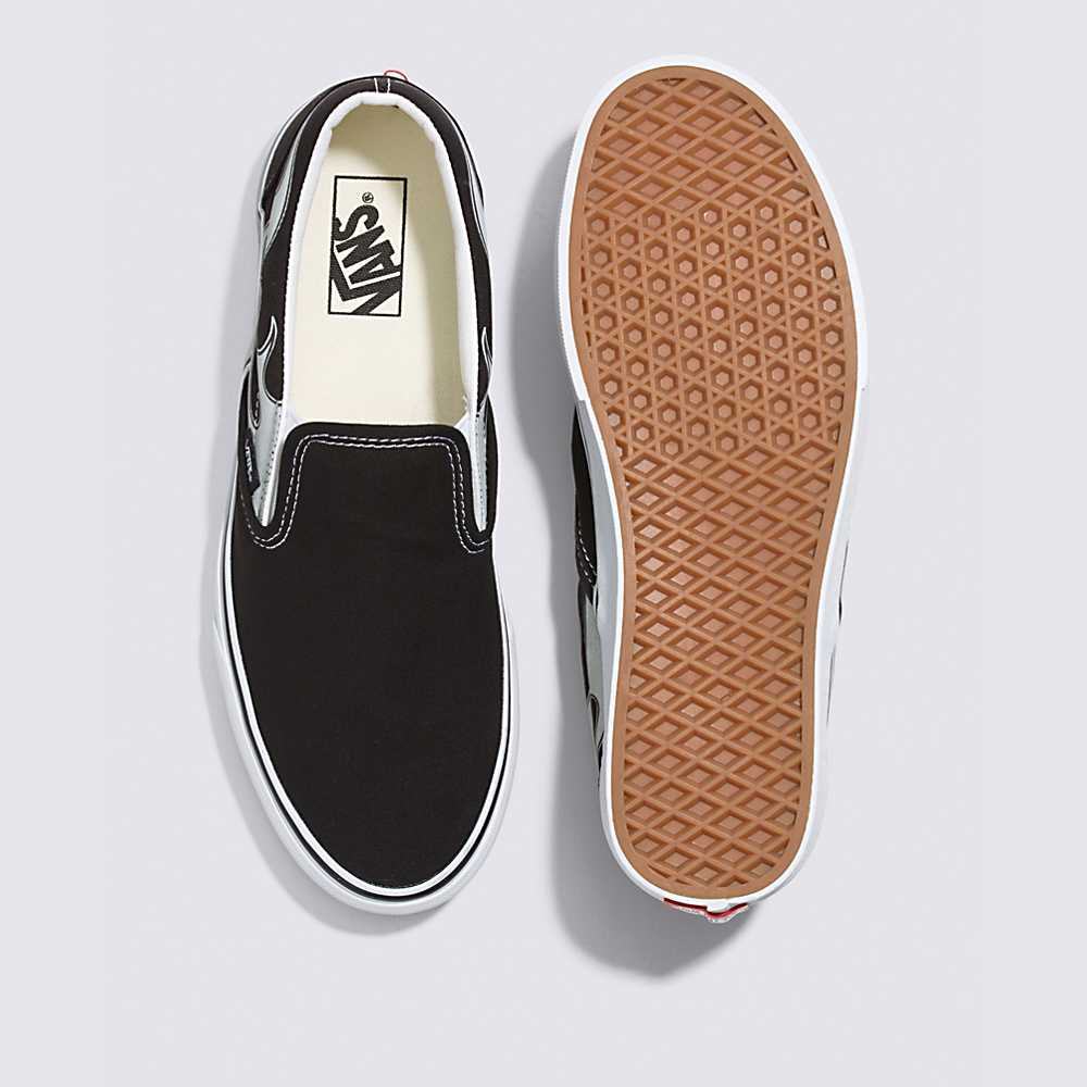 Tenis Vans Reflective Flame Classic Slip-On Hombre Negras | CUR973541