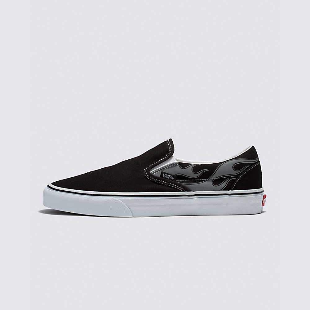 Tenis Vans Reflective Flame Classic Slip-On Mujer Negras | OUI852609