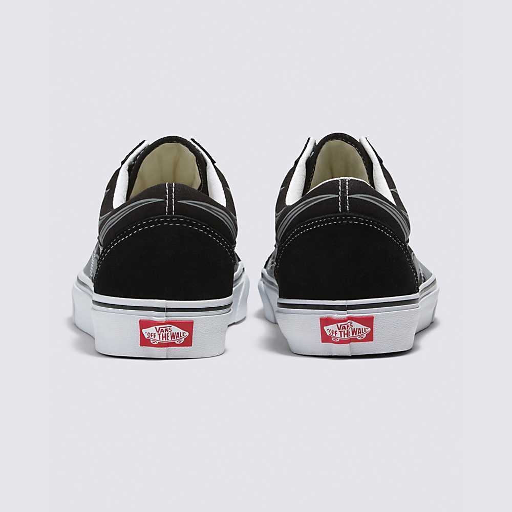 Tenis Vans Reflective Flame Old Skool Hombre Negras | RPX124786