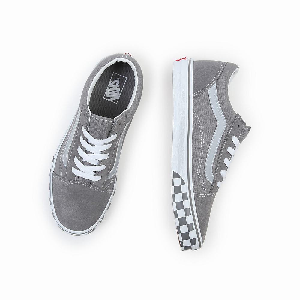 Tenis Vans Reflective Sidestripe Old Skool (8-14 years) Niños Gris | PDX914062