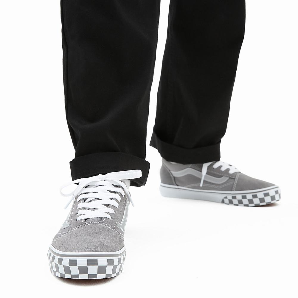 Tenis Vans Reflective Sidestripe Old Skool (8-14 years) Niños Gris | PDX914062