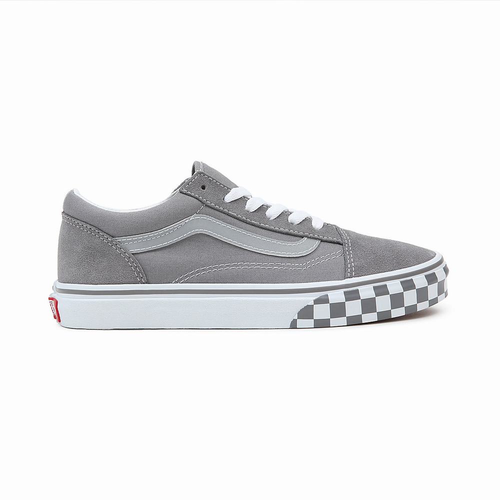 Tenis Vans Reflective Sidestripe Old Skool (8-14 years) Niños Gris | PDX914062