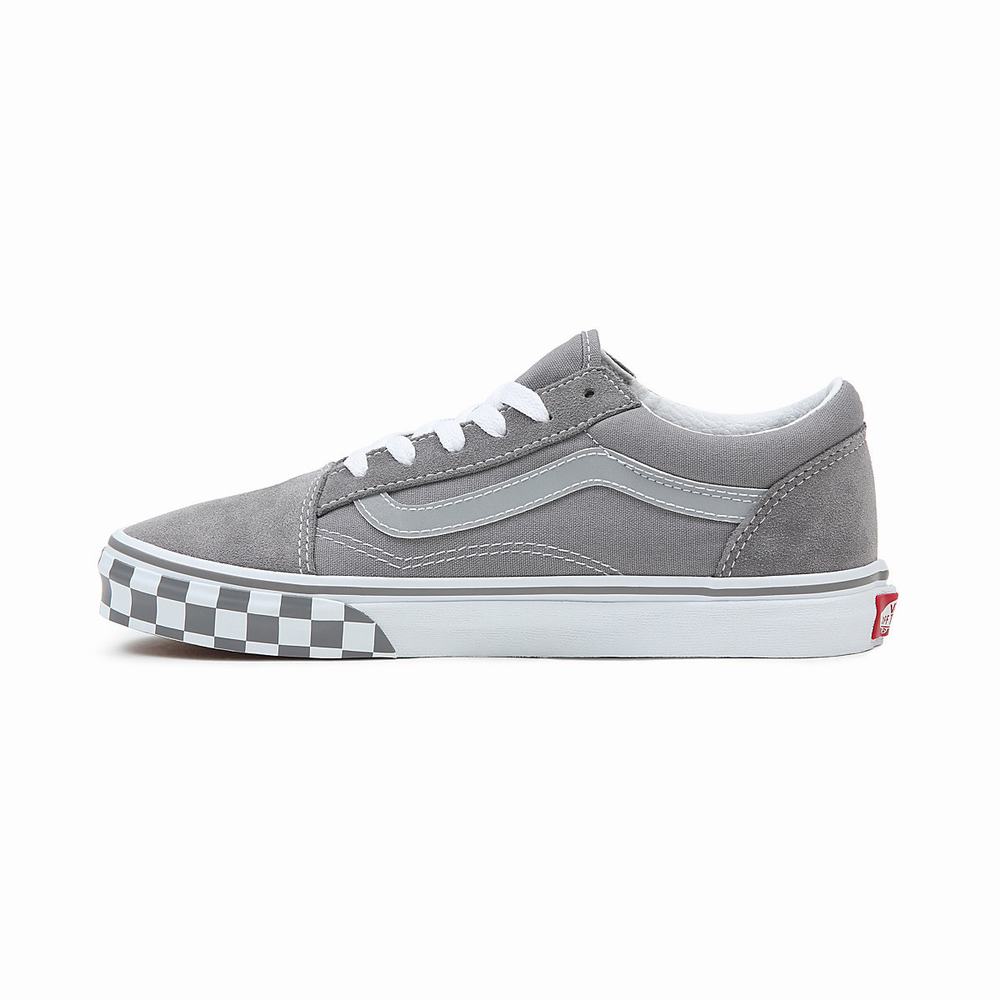 Tenis Vans Reflective Sidestripe Old Skool (8-14 years) Niños Gris | PDX914062