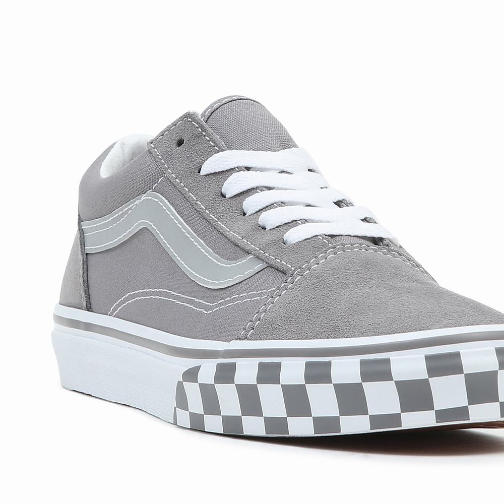 Tenis Vans Reflective Sidestripe Old Skool (8-14 years) Niños Gris | PDX914062