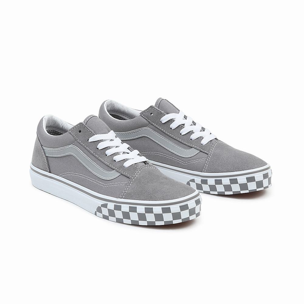 Tenis Vans Reflective Sidestripe Old Skool (8-14 years) Niños Gris | PDX914062