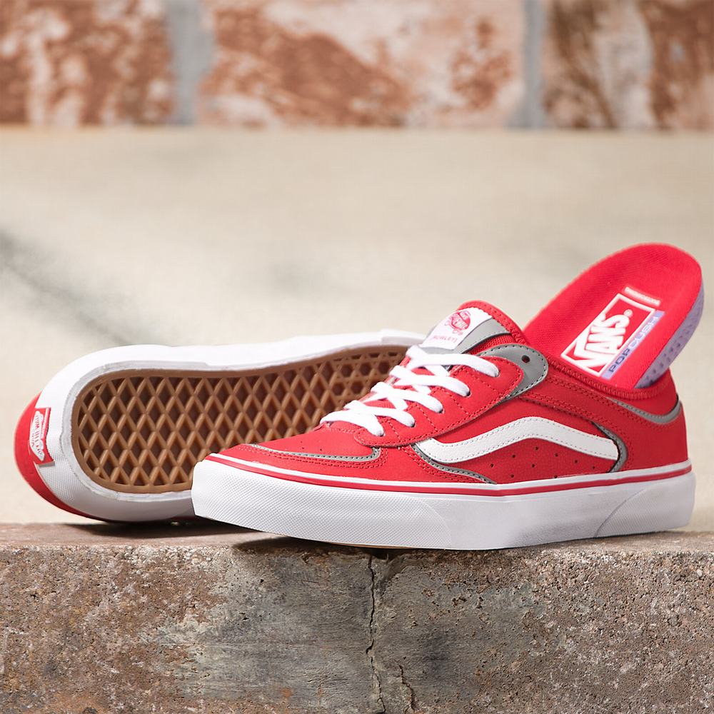 Tenis Vans Rowley Mujer Rojas/Blancas | OFE351746