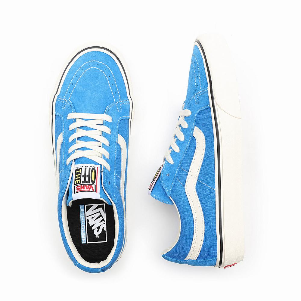 Tenis Vans Salt Wash Sk8-Low Reissue SF Mujer Azules | GBJ837912