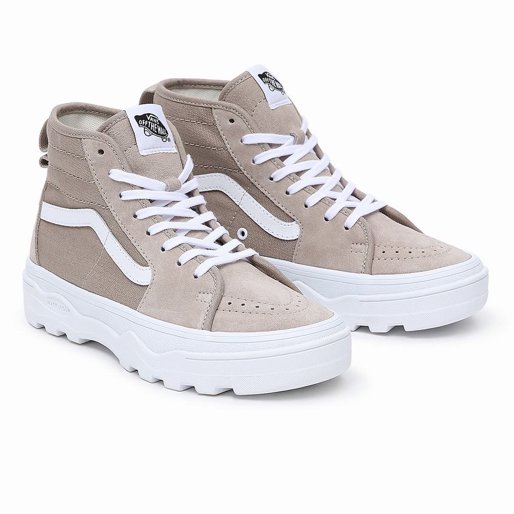 Tenis Vans Sentry Sk8-Hi WC Mujer Beige | IXS456832