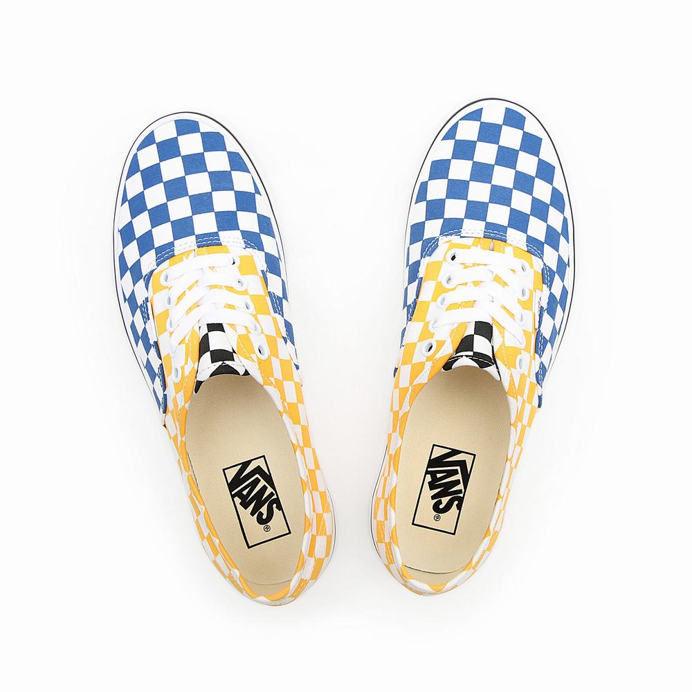 Tenis Vans Sidewall Authentic Hombre Azules/Amarillo | ZBJ231675