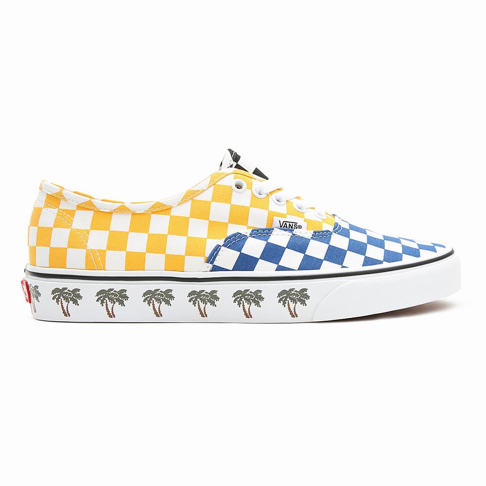 Tenis Vans Sidewall Authentic Hombre Azules/Amarillo | ZBJ231675