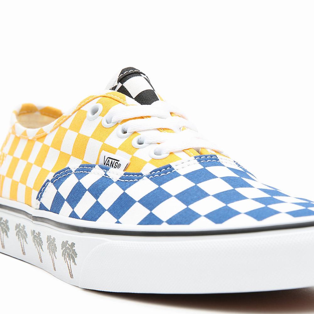 Tenis Vans Sidewall Authentic Hombre Azules/Amarillo | ZBJ231675