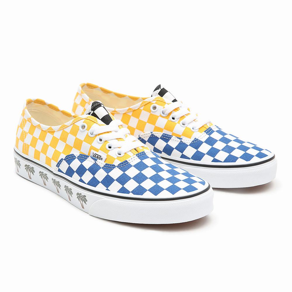 Tenis Vans Sidewall Authentic Hombre Azules/Amarillo | ZBJ231675