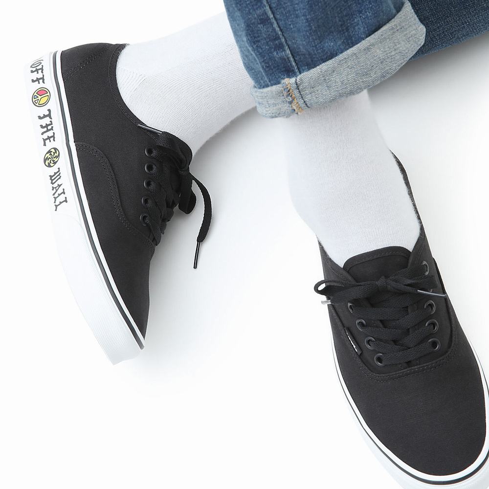 Tenis Vans Sidewall Authentic Hombre Negras | WYS049627