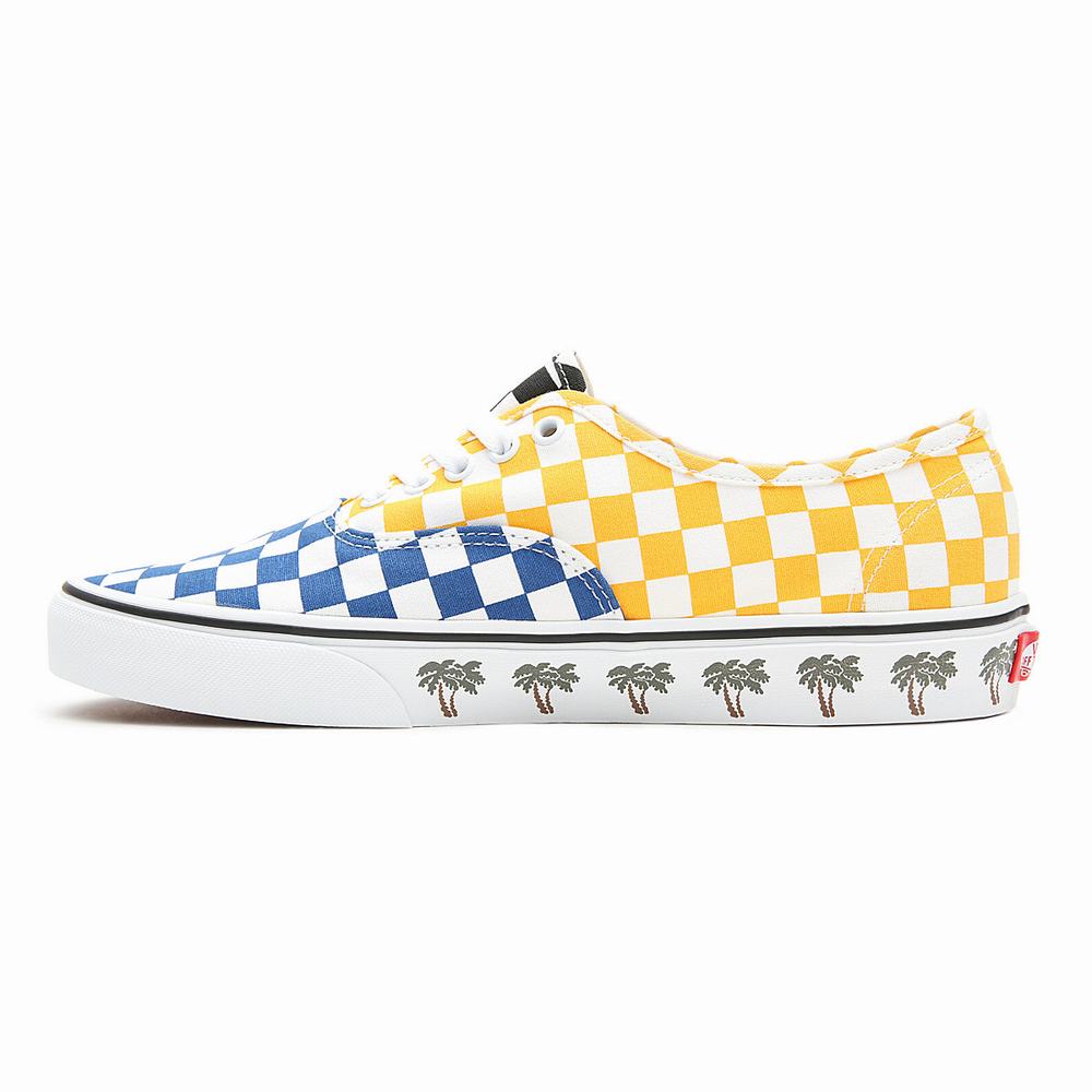 Tenis Vans Sidewall Authentic Mujer Azules/Amarillo | KTR780514