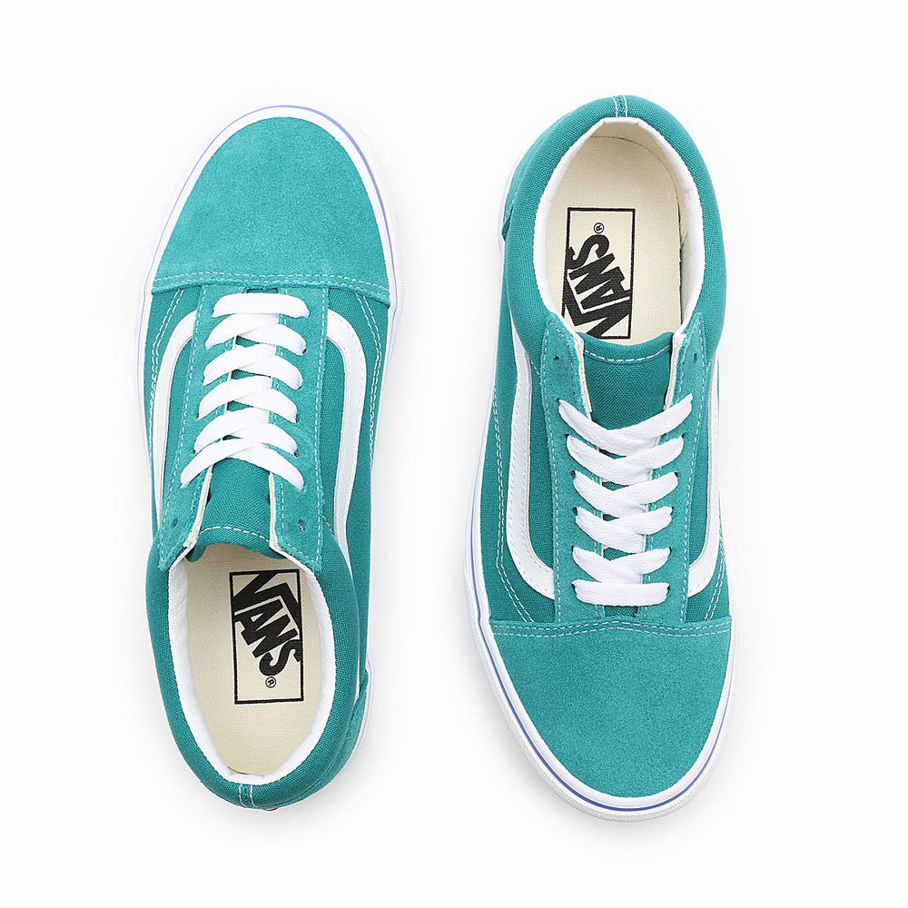 Tenis Vans Sidewall Print Old Skool Mujer Azules | KEN210675