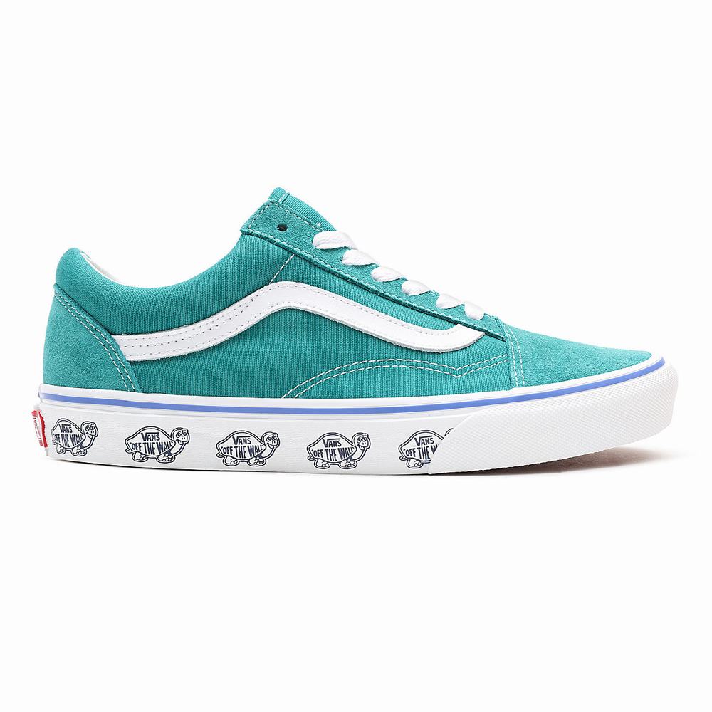 Tenis Vans Sidewall Print Old Skool Mujer Azules | KEN210675