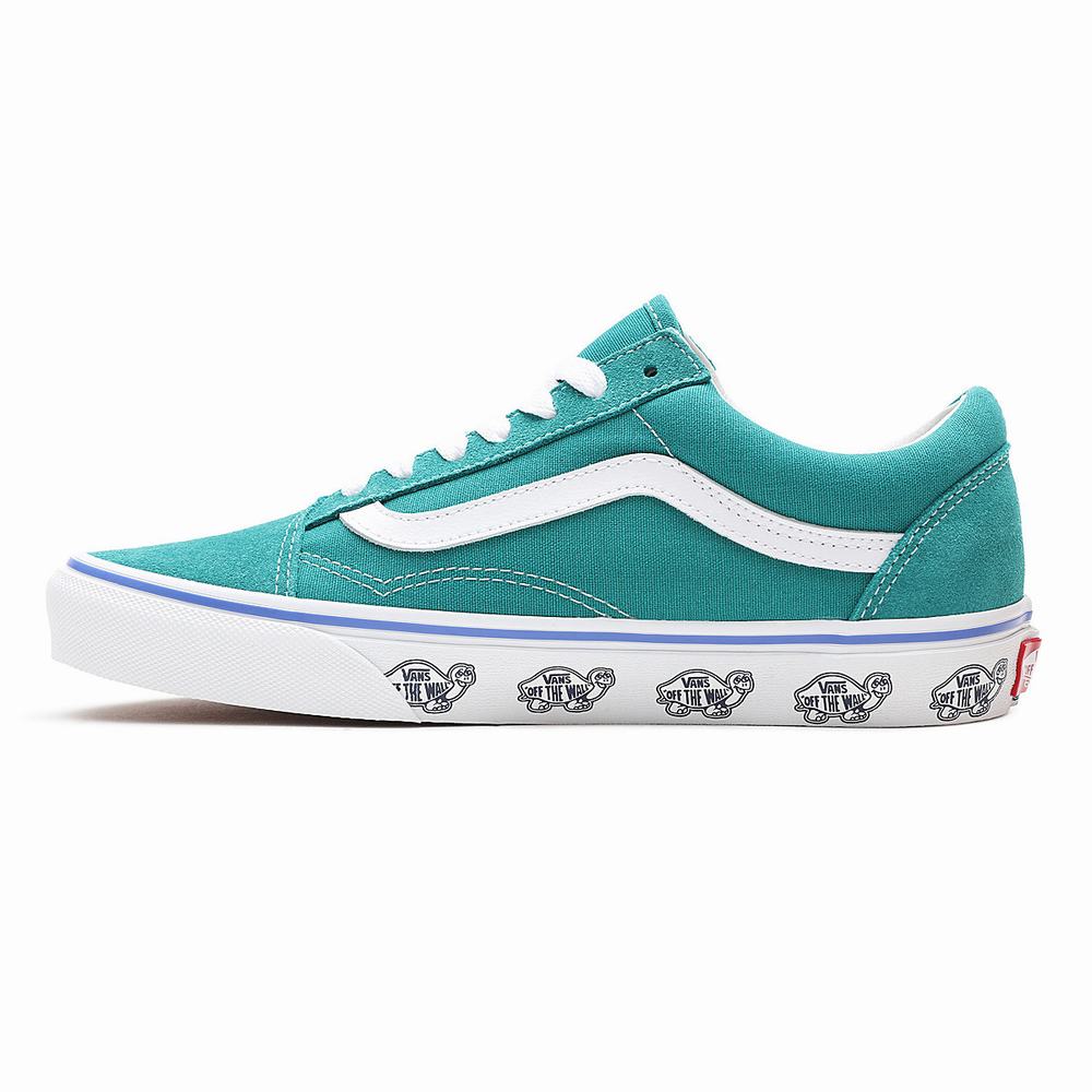 Tenis Vans Sidewall Print Old Skool Mujer Azules | KEN210675