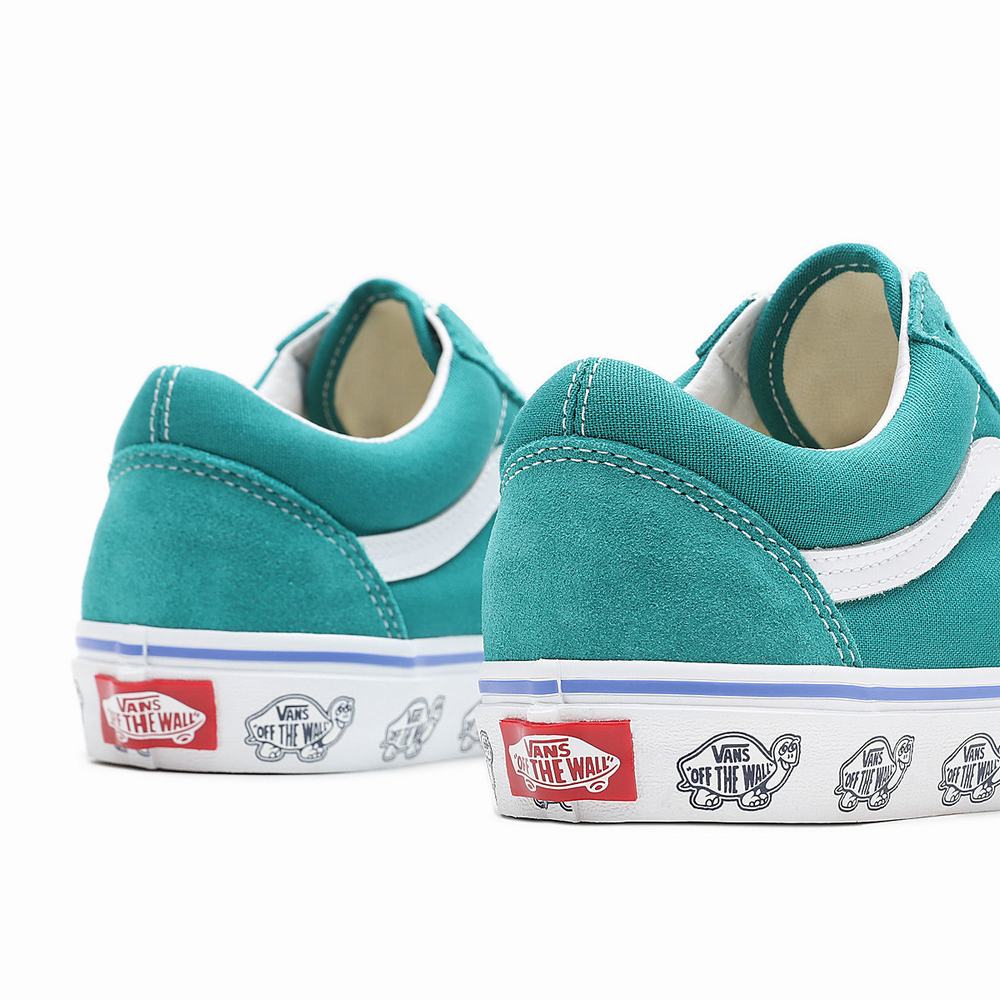 Tenis Vans Sidewall Print Old Skool Mujer Azules | KEN210675