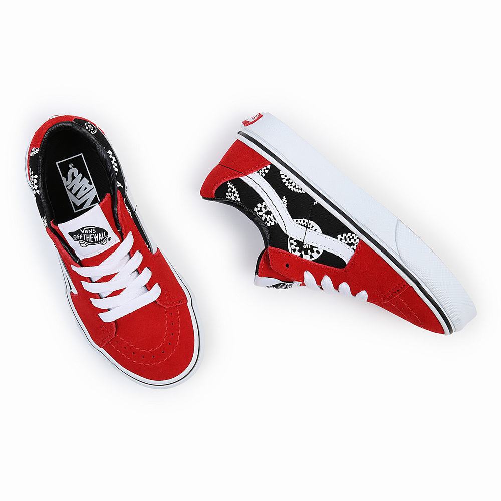 Tenis Vans Sk8-Low (4-8 years) Niños Negras/Rojas | WVP249751