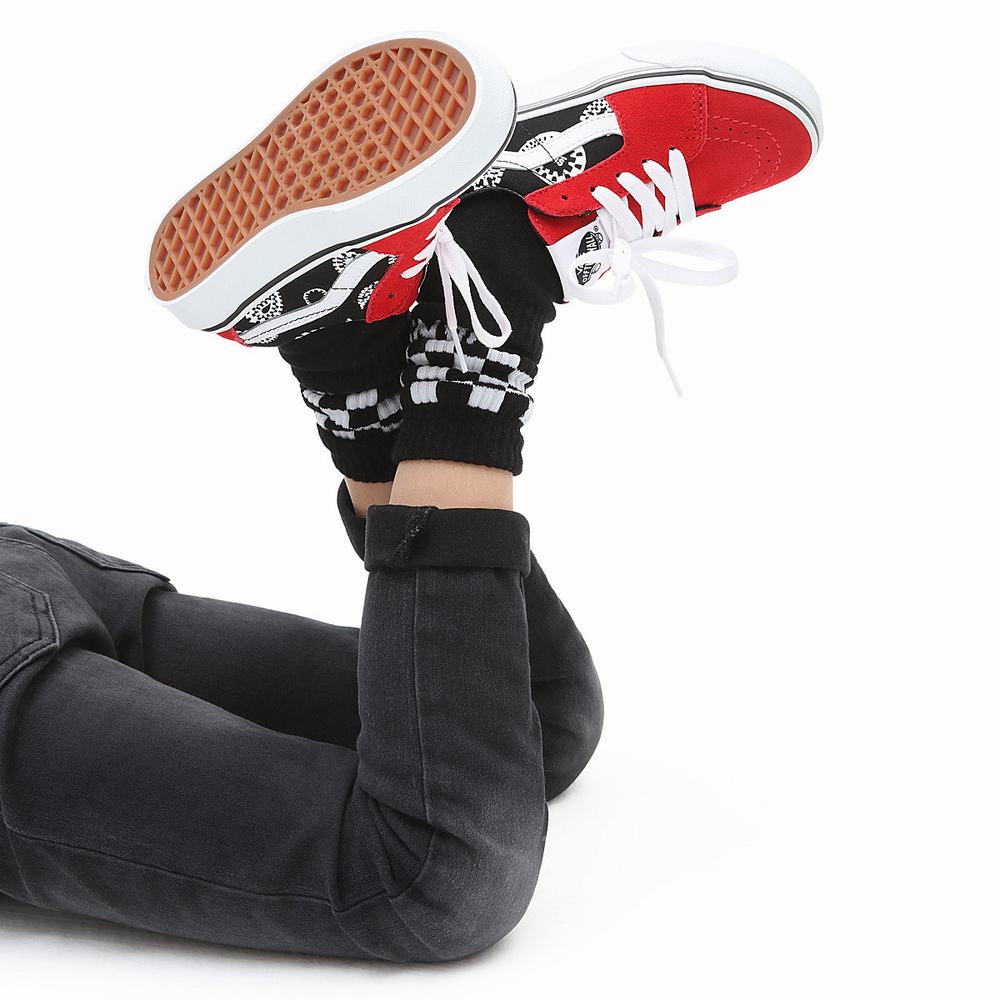 Tenis Vans Sk8-Low (4-8 years) Niños Negras/Rojas | WVP249751