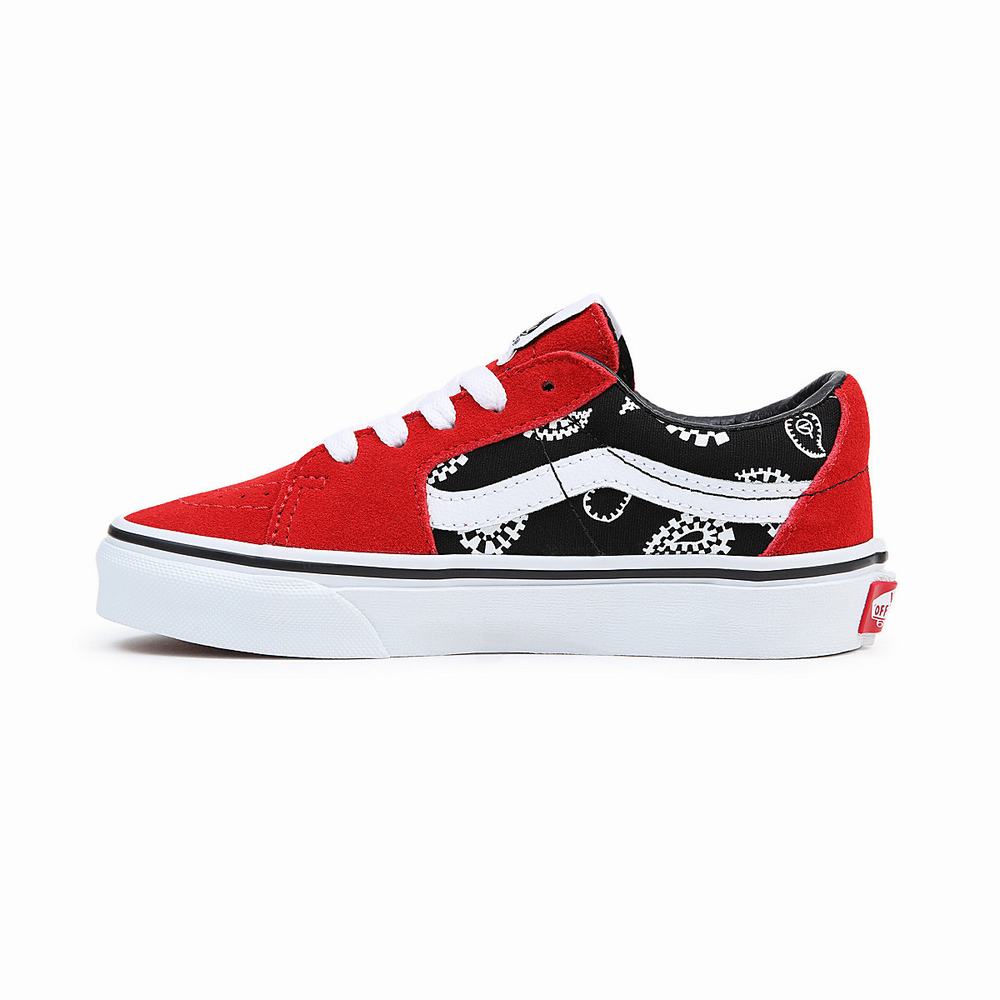 Tenis Vans Sk8-Low (4-8 years) Niños Negras/Rojas | WVP249751