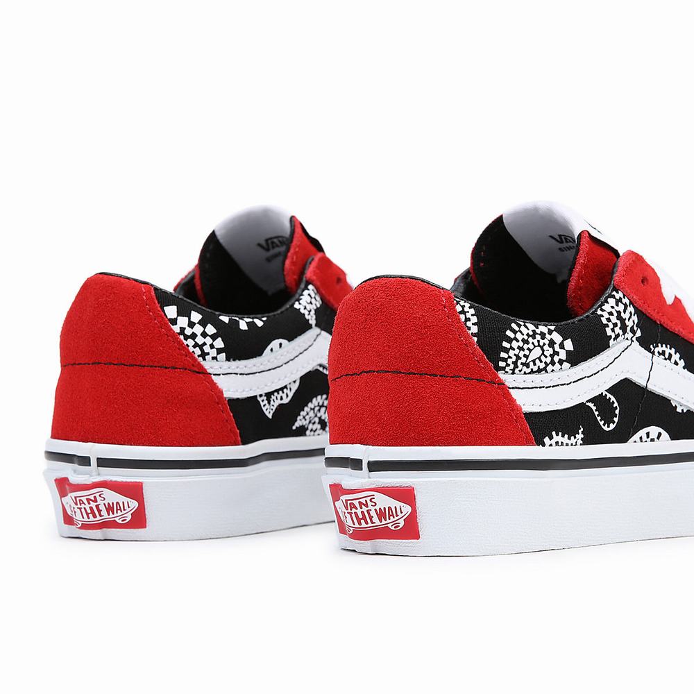 Tenis Vans Sk8-Low (4-8 years) Niños Negras/Rojas | WVP249751