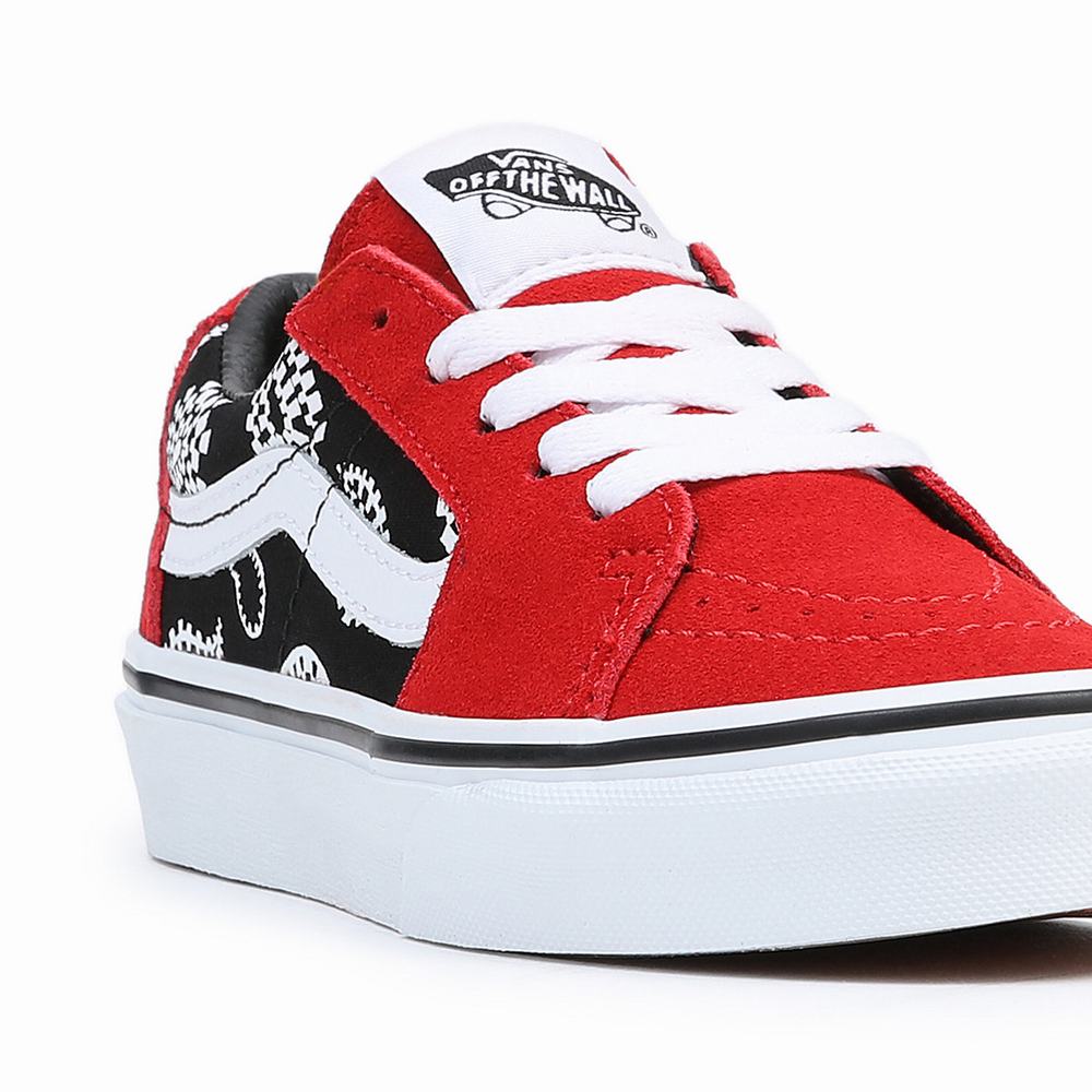 Tenis Vans Sk8-Low (4-8 years) Niños Negras/Rojas | WVP249751