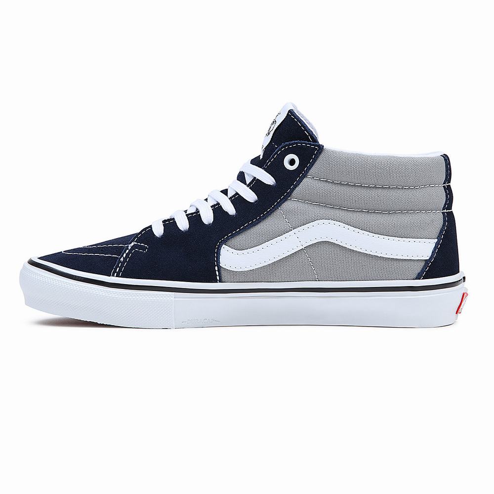 Tenis Vans Skate Grosso Mid Mujer Azul Marino | NPZ624170