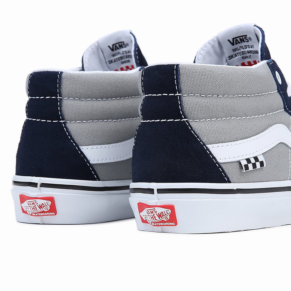 Tenis Vans Skate Grosso Mid Mujer Azul Marino | NPZ624170