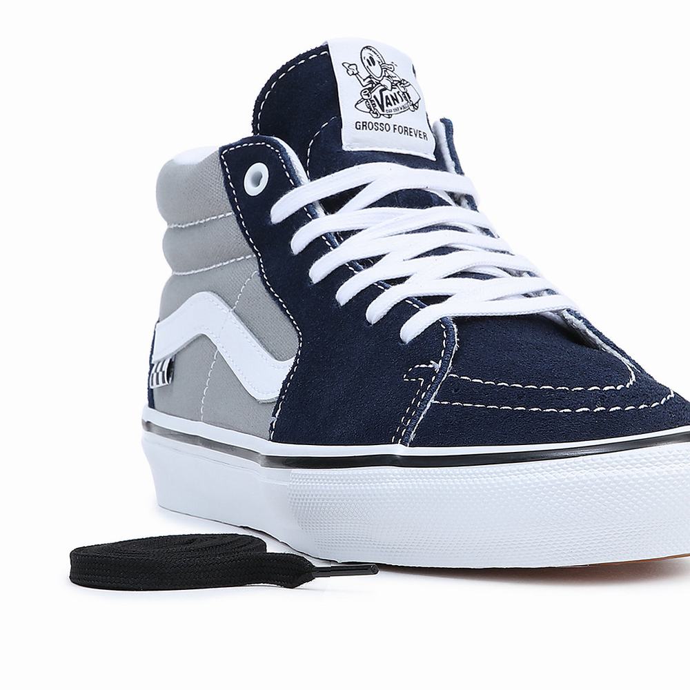 Tenis Vans Skate Grosso Mid Mujer Azul Marino | NPZ624170