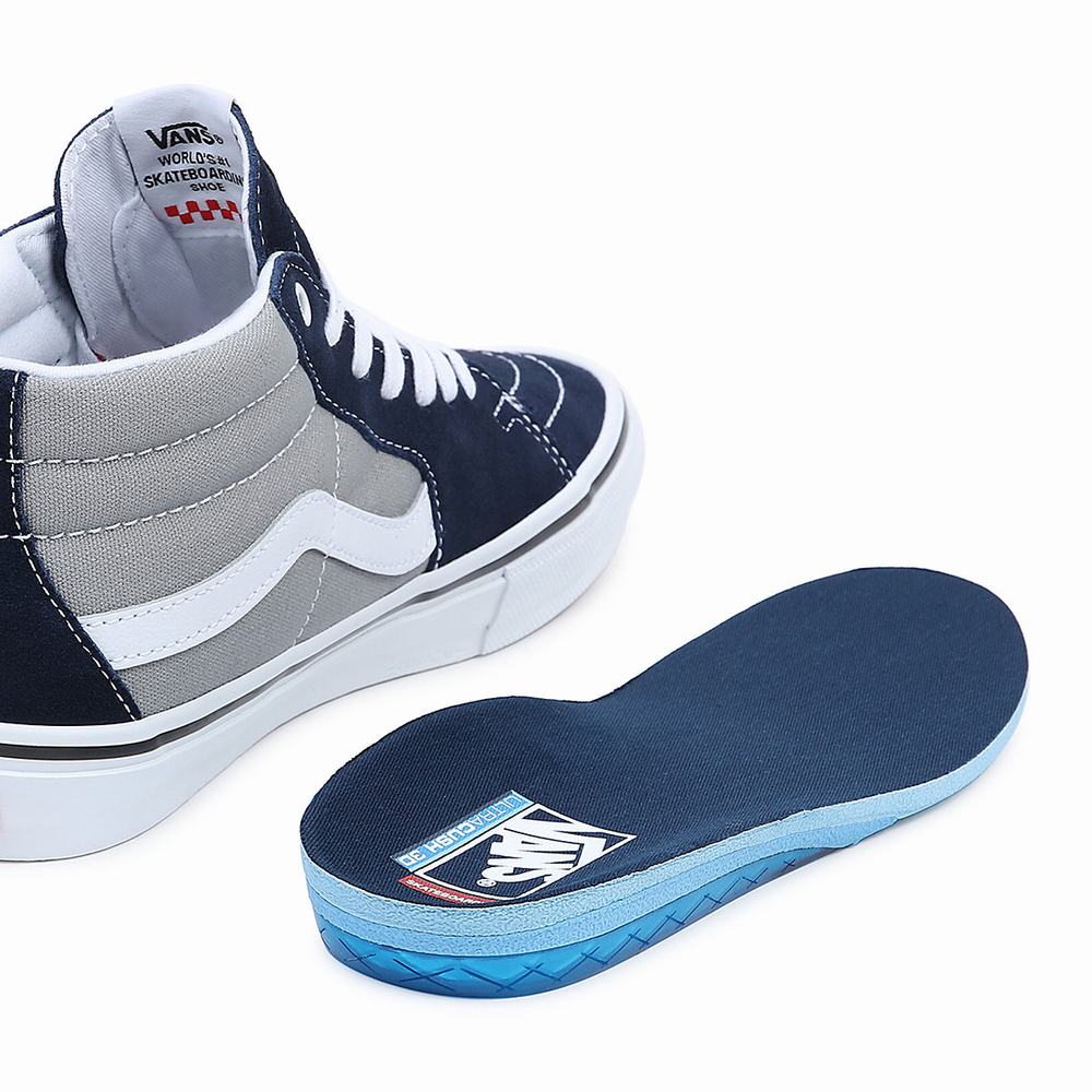 Tenis Vans Skate Grosso Mid Mujer Azul Marino | NPZ624170