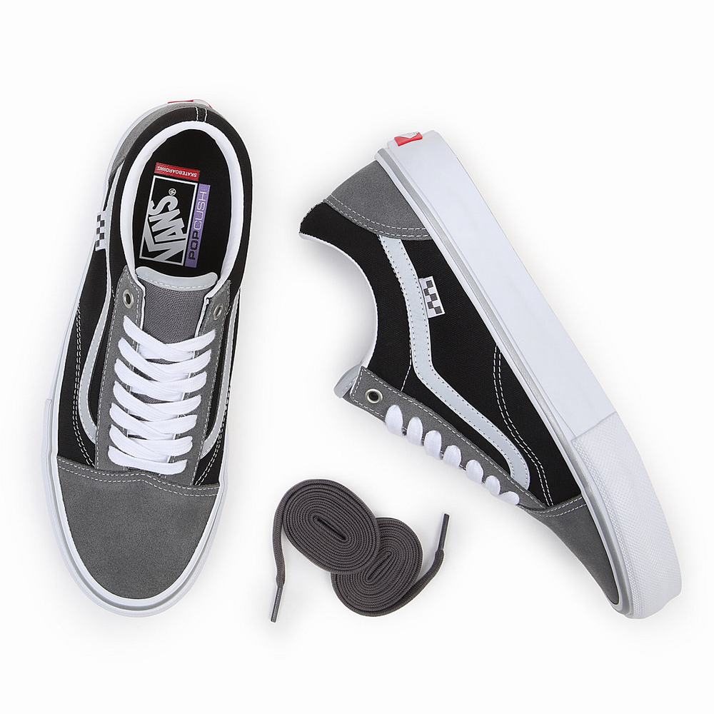 Tenis Vans Skate Old Skool Hombre Negras/Gris | XRI697842