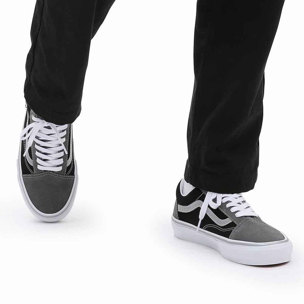 Tenis Vans Skate Old Skool Hombre Negras/Gris | XRI697842