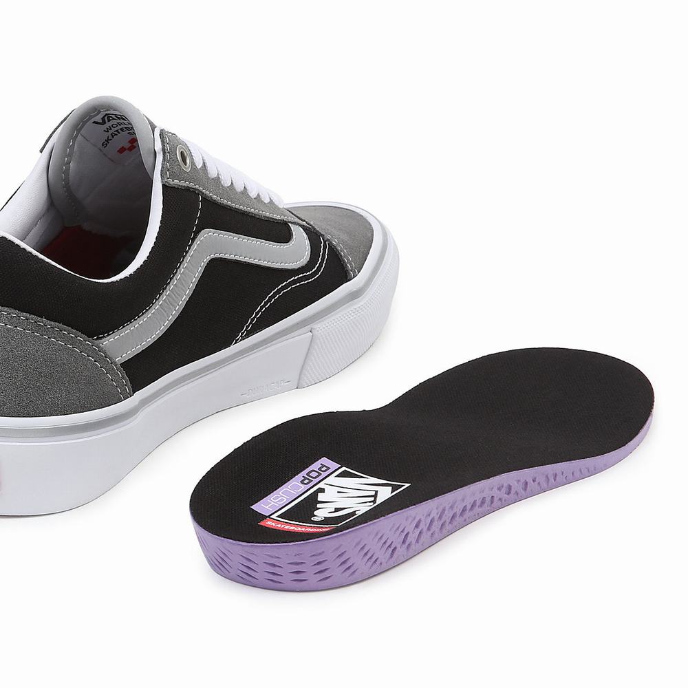 Tenis Vans Skate Old Skool Hombre Negras/Gris | XRI697842