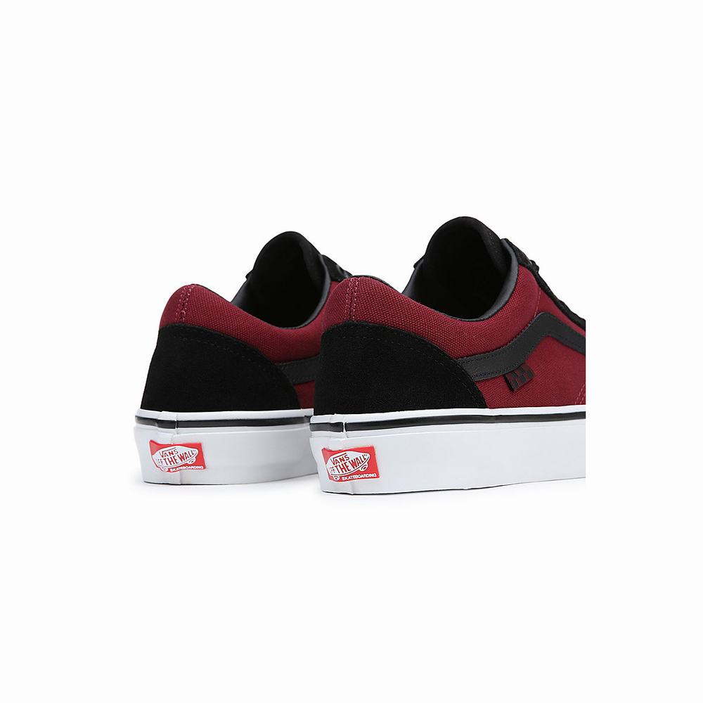 Tenis Vans Skate Old Skool Hombre Negras/Rojas | YXE691324