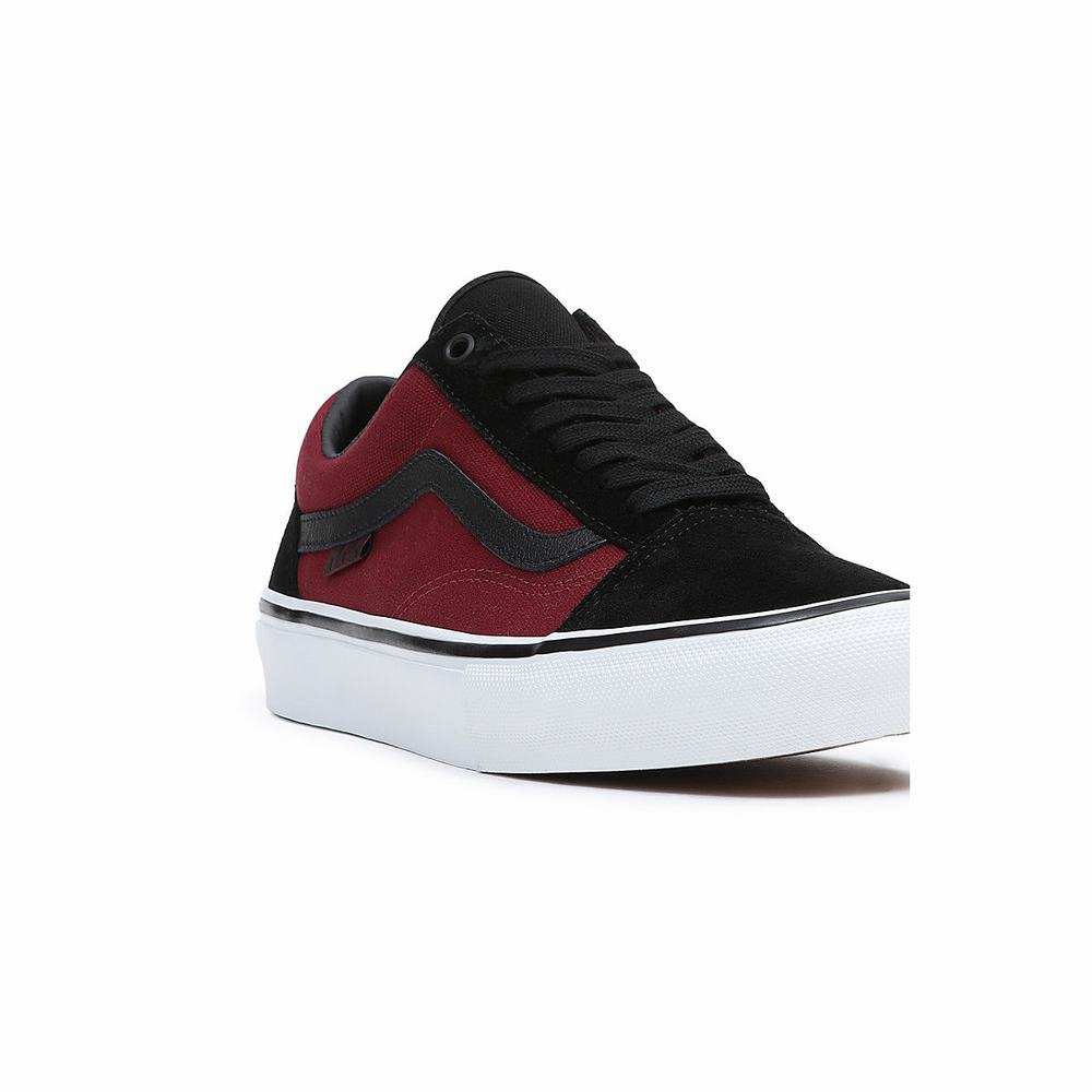 Tenis Vans Skate Old Skool Hombre Negras/Rojas | YXE691324