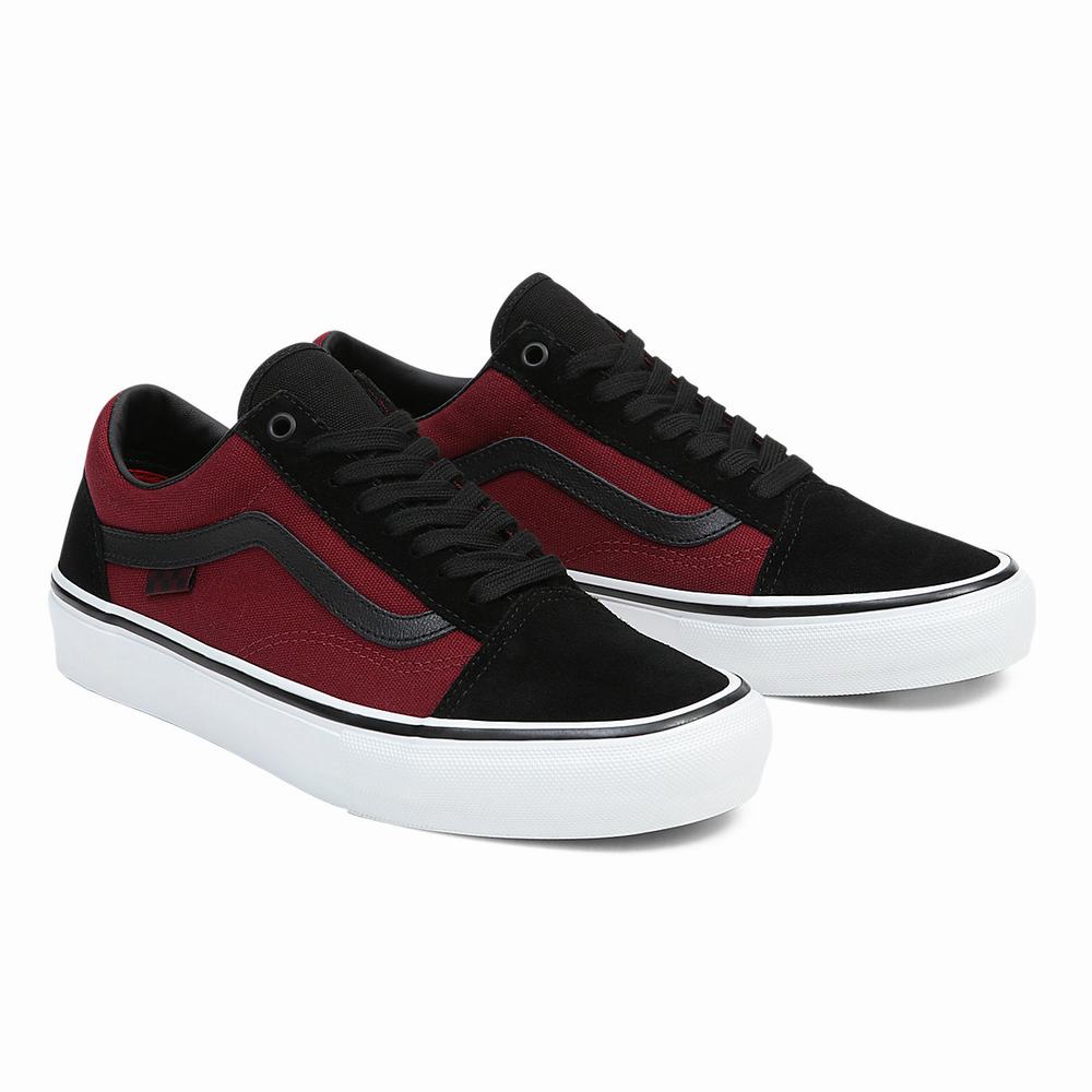 Tenis Vans Skate Old Skool Hombre Negras/Rojas | YXE691324