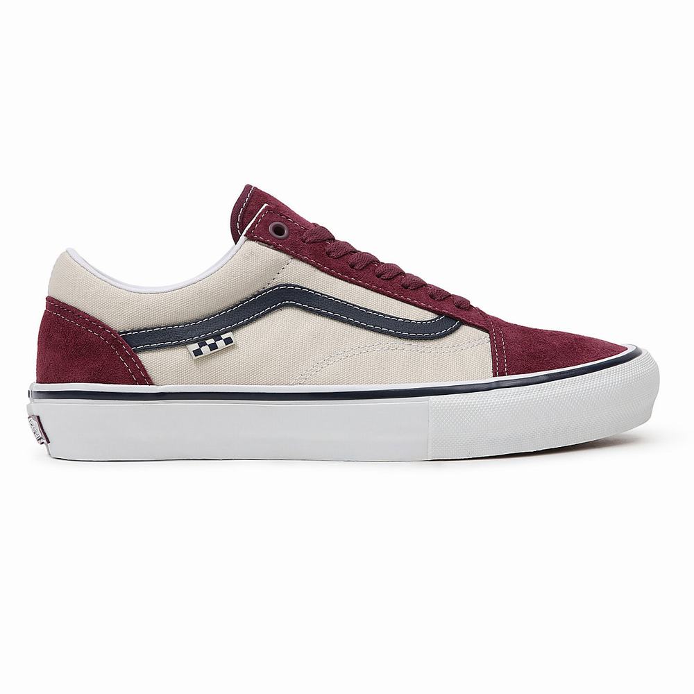 Tenis Vans Skate Old Skool Hombre Rojas/Beige | BJD823597