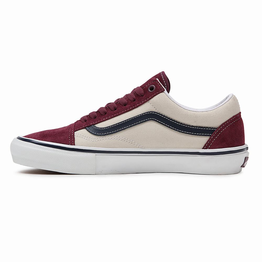 Tenis Vans Skate Old Skool Hombre Rojas/Beige | BJD823597