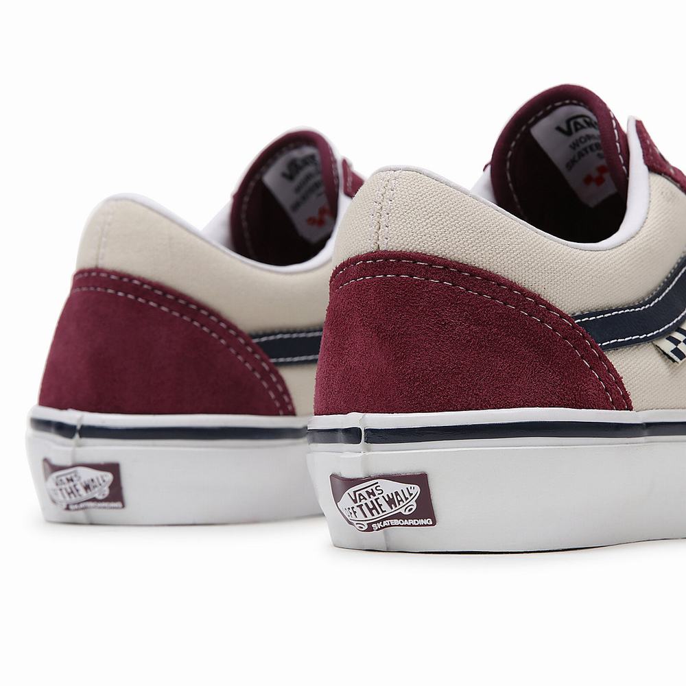 Tenis Vans Skate Old Skool Hombre Rojas/Beige | BJD823597