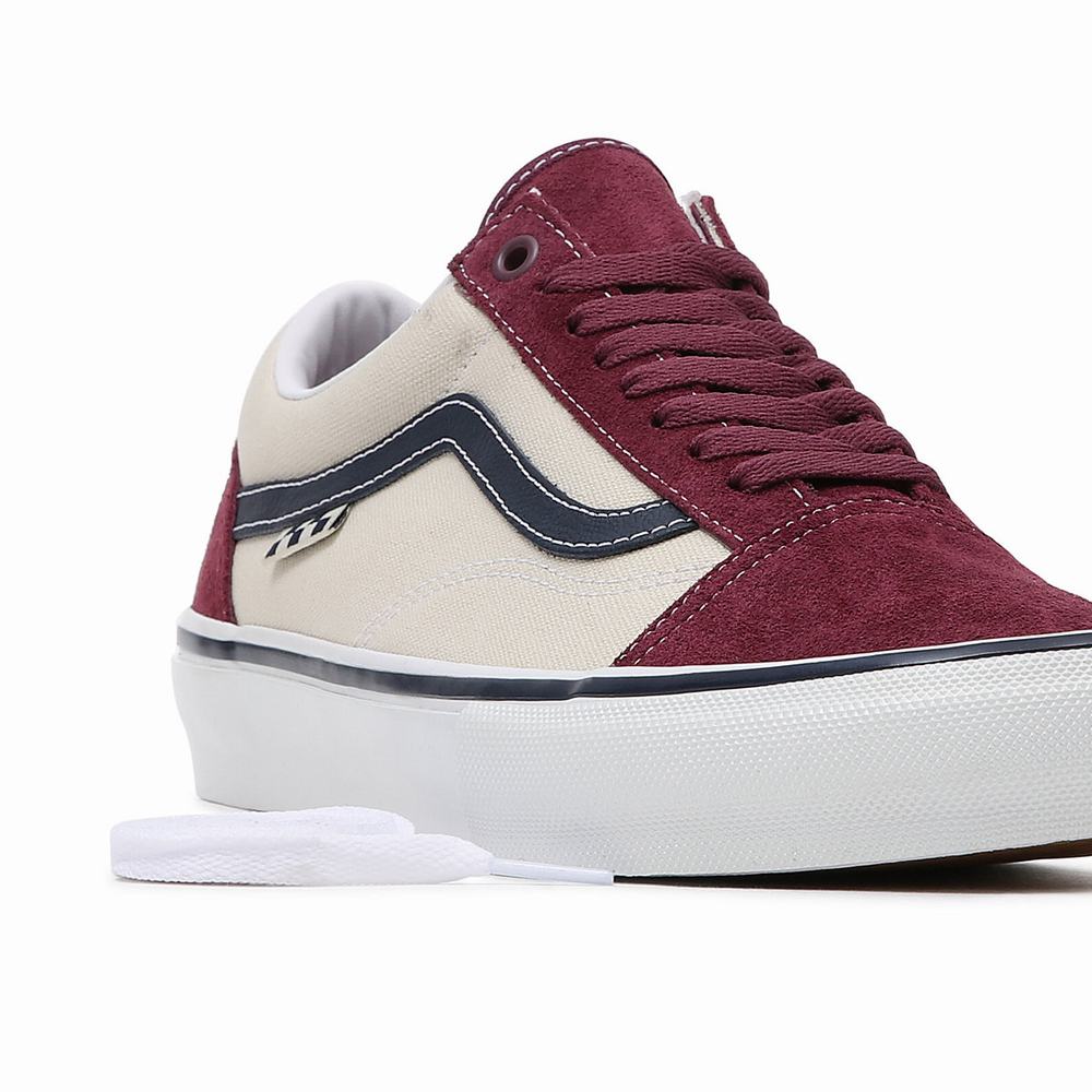 Tenis Vans Skate Old Skool Hombre Rojas/Beige | BJD823597